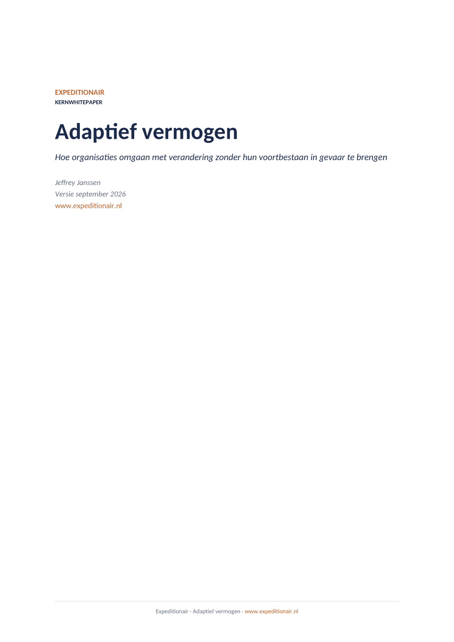 De kaft van Adaptief vermogen
